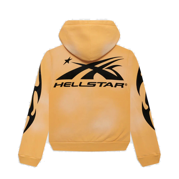 Hellstar Sports Zip Up Yellow Hoodie